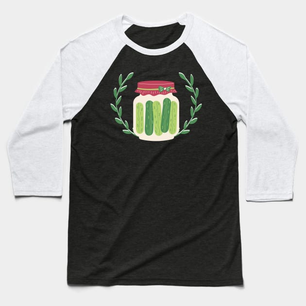 Premium Pickle In Jar Baseball T-Shirt by NICHE&NICHE